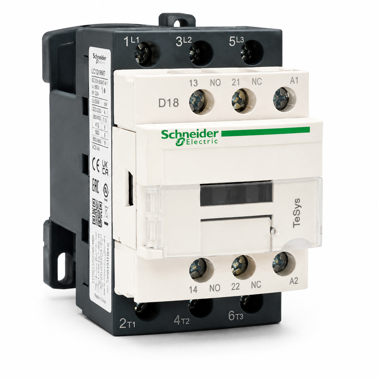 Schneider Electric TeSys LC1D18 AC Contactor – 3 Pole Industrial Magnetic Contactor